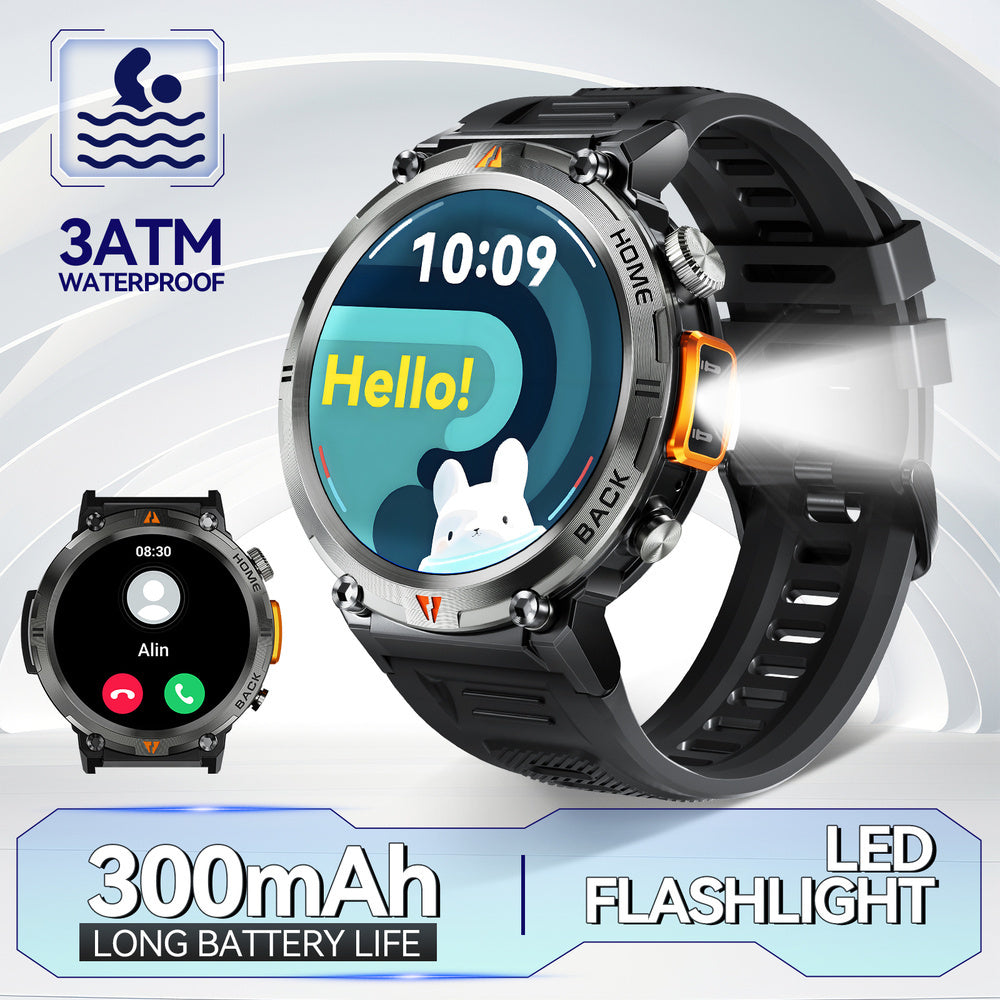 Silicone KE3 INEYES Hot Sale Smart Watch For Men With 3ATM Waterproof, Large HD Display, Sports Smart Watches For Men With LED Flashlight