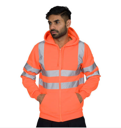 A sweatshirt with a fleece jacket