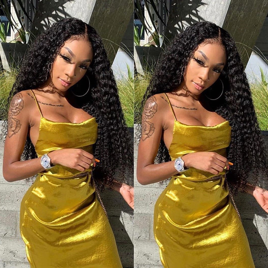 Volume Naturel – Perruque Longue Effet Tressé