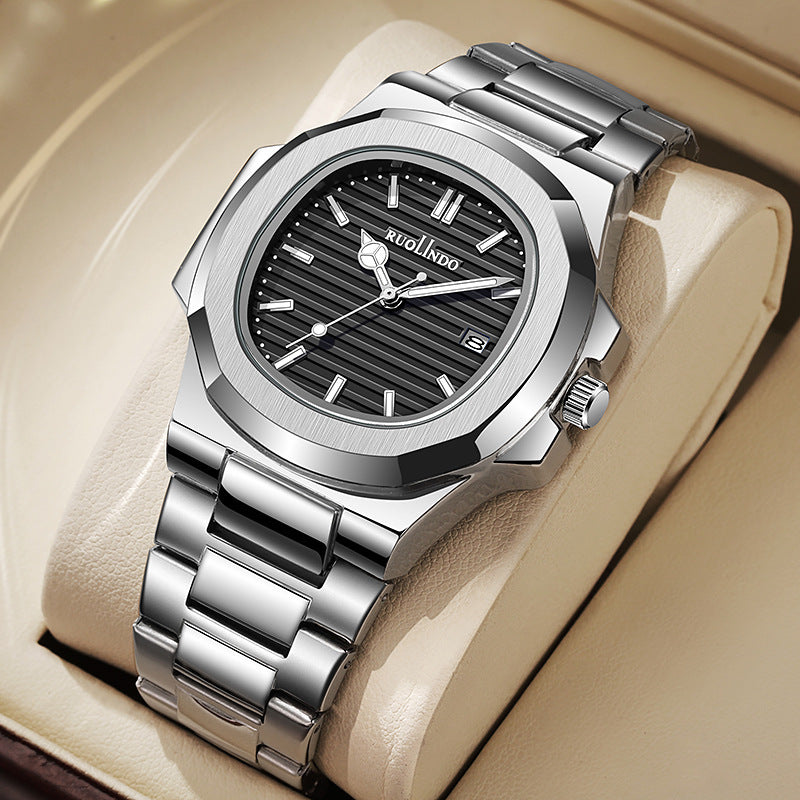 Chronographe Haut de Gamme pour Homme – Finition Acier & Calendrier