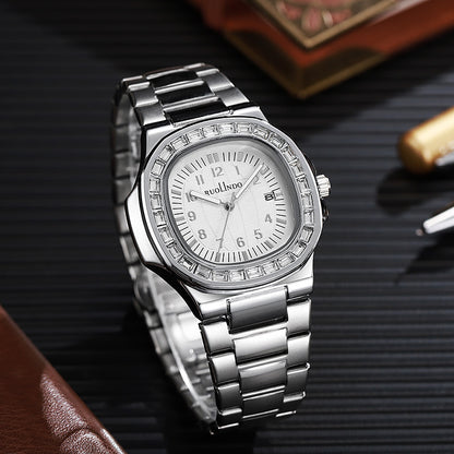 Chronographe Haut de Gamme pour Homme – Finition Acier & Calendrier