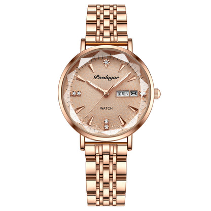 Women's Watch Double Calendar Quartz