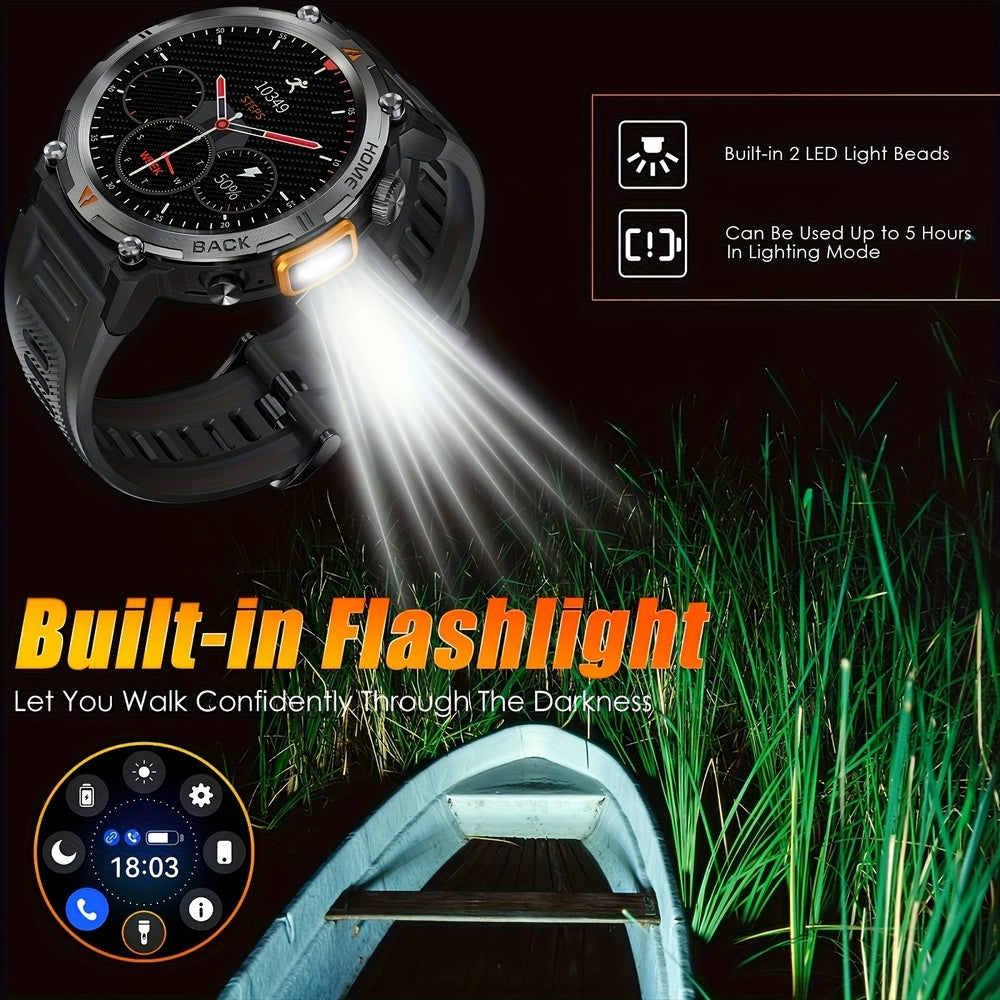 Silicone KE3 INEYES Hot Sale Smart Watch For Men With 3ATM Waterproof, Large HD Display, Sports Smart Watches For Men With LED Flashlight