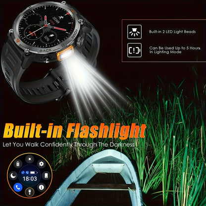 Silicone KE3 INEYES Hot Sale Smart Watch For Men With 3ATM Waterproof, Large HD Display, Sports Smart Watches For Men With LED Flashlight