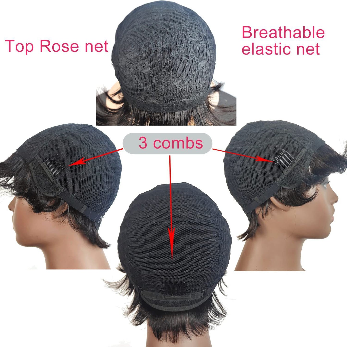 Éclat Bouclé – Perruque à Frange en Cheveux Naturels