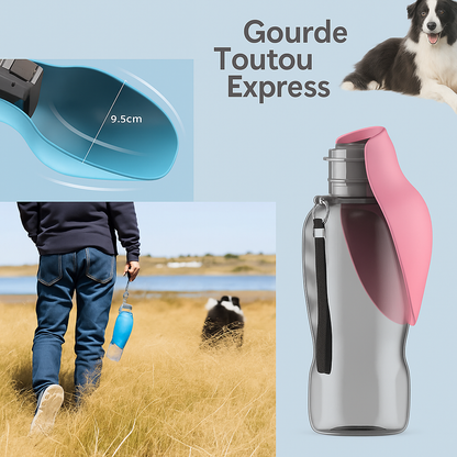 Gourde Toutou Express – La gourde idéale pour hydrater votre chien en balade !