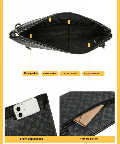 Sac en Cuir Noir Rétro pour Homme