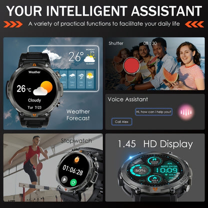 Silicone KE3 INEYES Hot Sale Smart Watch For Men With 3ATM Waterproof, Large HD Display, Sports Smart Watches For Men With LED Flashlight