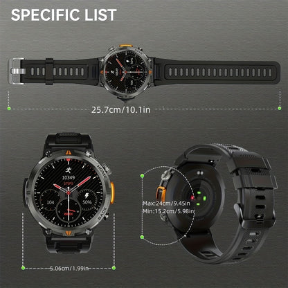 Silicone KE3 INEYES Hot Sale Smart Watch For Men With 3ATM Waterproof, Large HD Display, Sports Smart Watches For Men With LED Flashlight