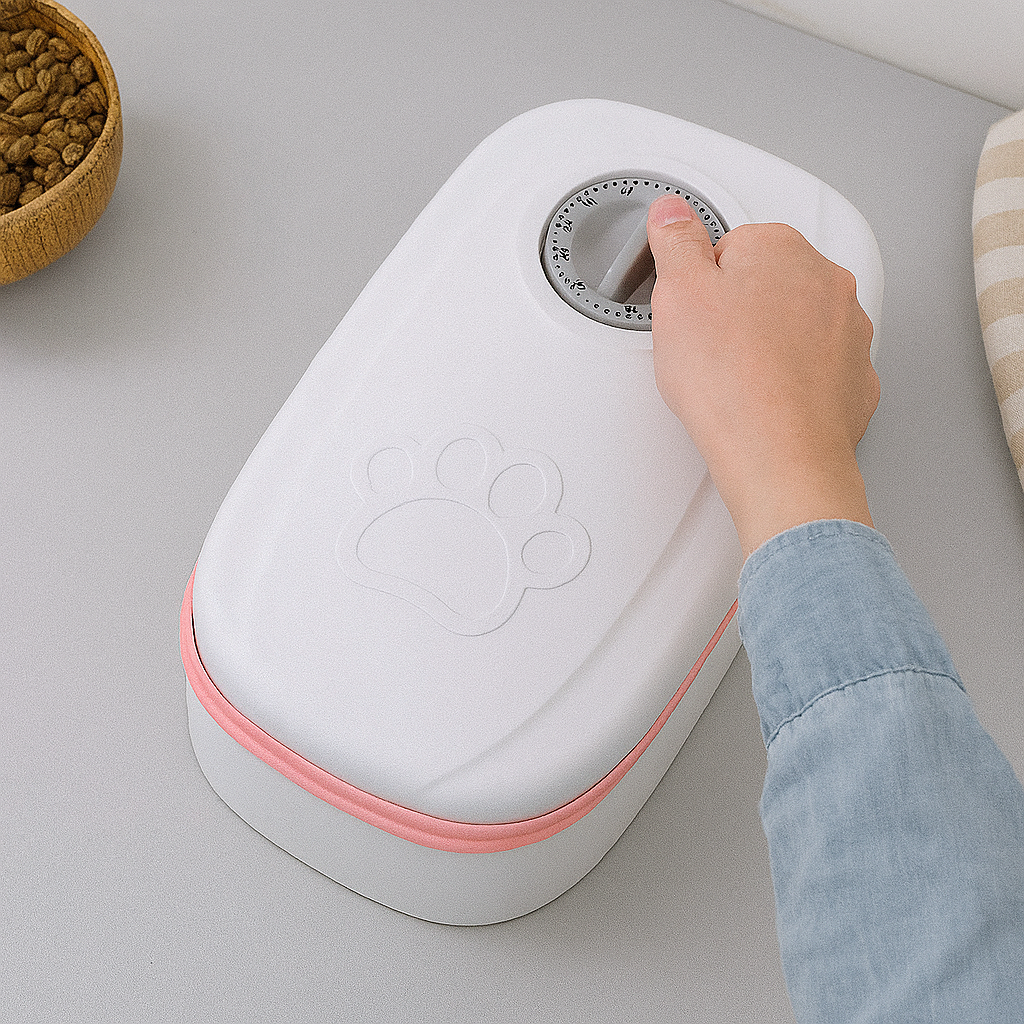 Le Distributeur Malin – Nourrit Votre Animal à l’Heure, Tous les Jours, Sans Effort !