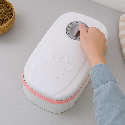 Le Distributeur Malin – Nourrit Votre Animal à l’Heure, Tous les Jours, Sans Effort !