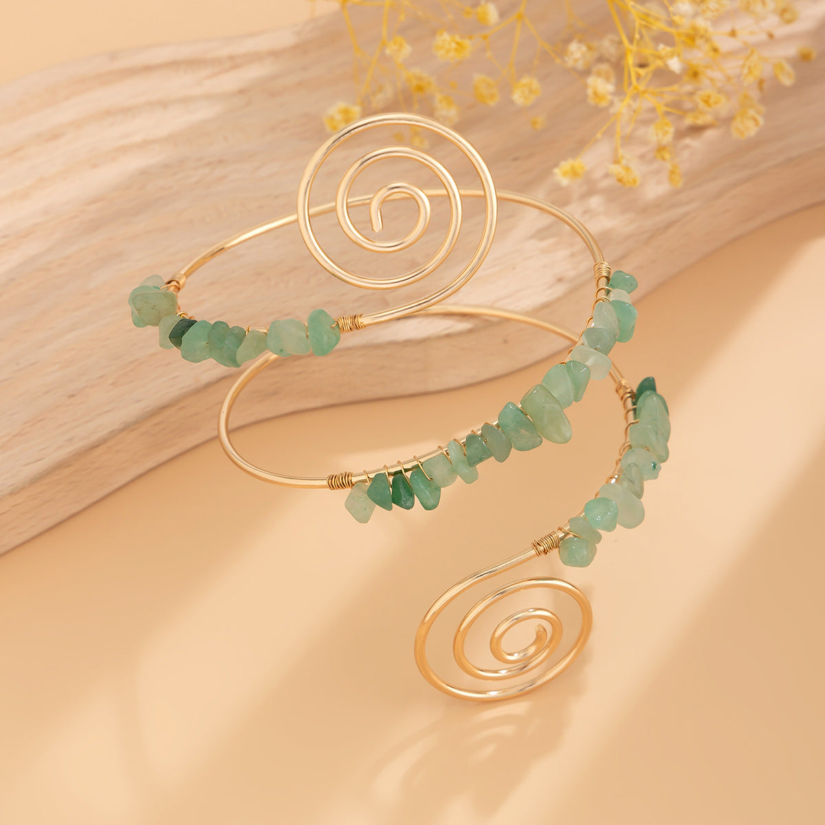 Gravel Ring Beaded Opening Bracelet