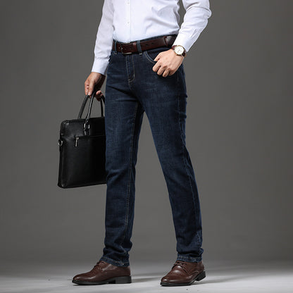 Stretch Jeans Autumn And Winter Loose Plus Size Business Casual Pants