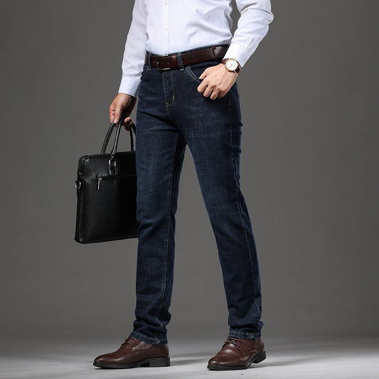 Stretch Jeans Autumn And Winter Loose Plus Size Business Casual Pants