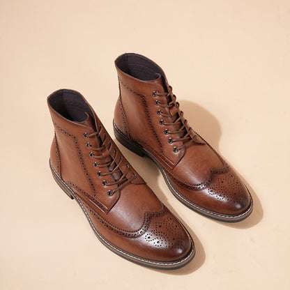 Autumn And Winter New Retro High-top Men's Work Ankle Boots