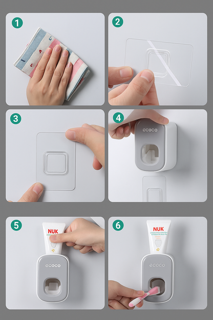 Fini le dentifrice partout ! Adoptez Distribrosse, le distributeur mural pratique