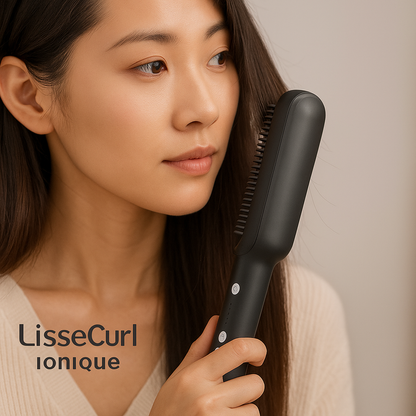LisseCurl Ionique – Brosse 2-en-1 Lissante & Bouclante