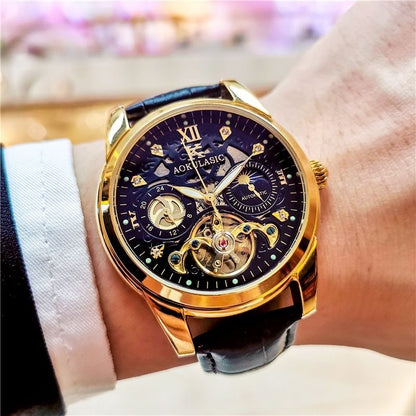 Automatic Mechanical Watch Vintage Men's Waterproof Luminous