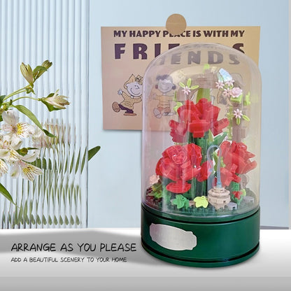 Boîte à Musique Éclat de Rose – Socle Rotatif