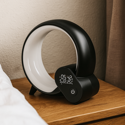 Petit Soleil du Matin – Réveil Enfant Magique, Lumière d’Aube Naturelle, Veilleuse Multicolore & Musique Douce en Bluetooth