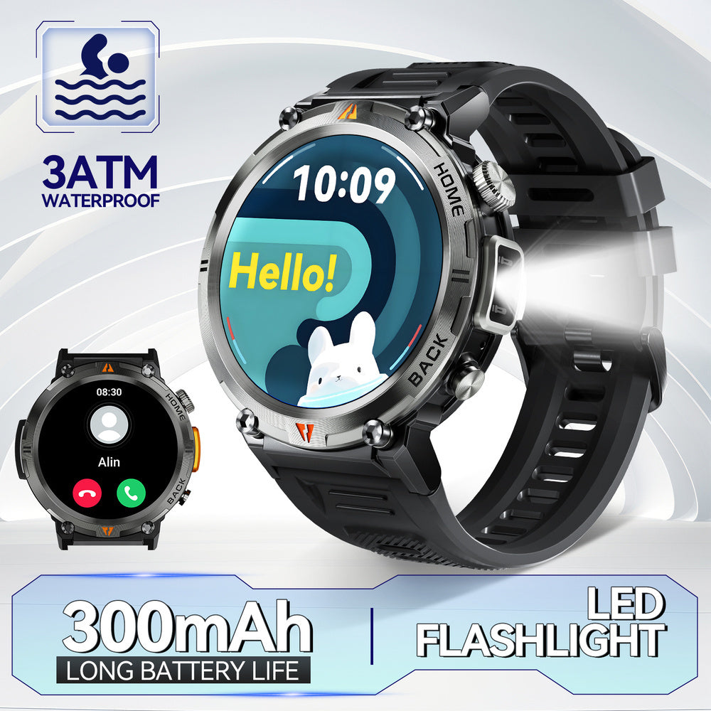 Silicone KE3 INEYES Hot Sale Smart Watch For Men With 3ATM Waterproof, Large HD Display, Sports Smart Watches For Men With LED Flashlight