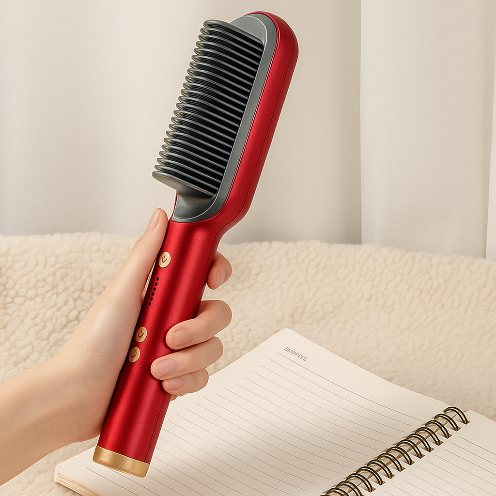 LisseCurl Ionique – Brosse 2-en-1 Lissante & Bouclante