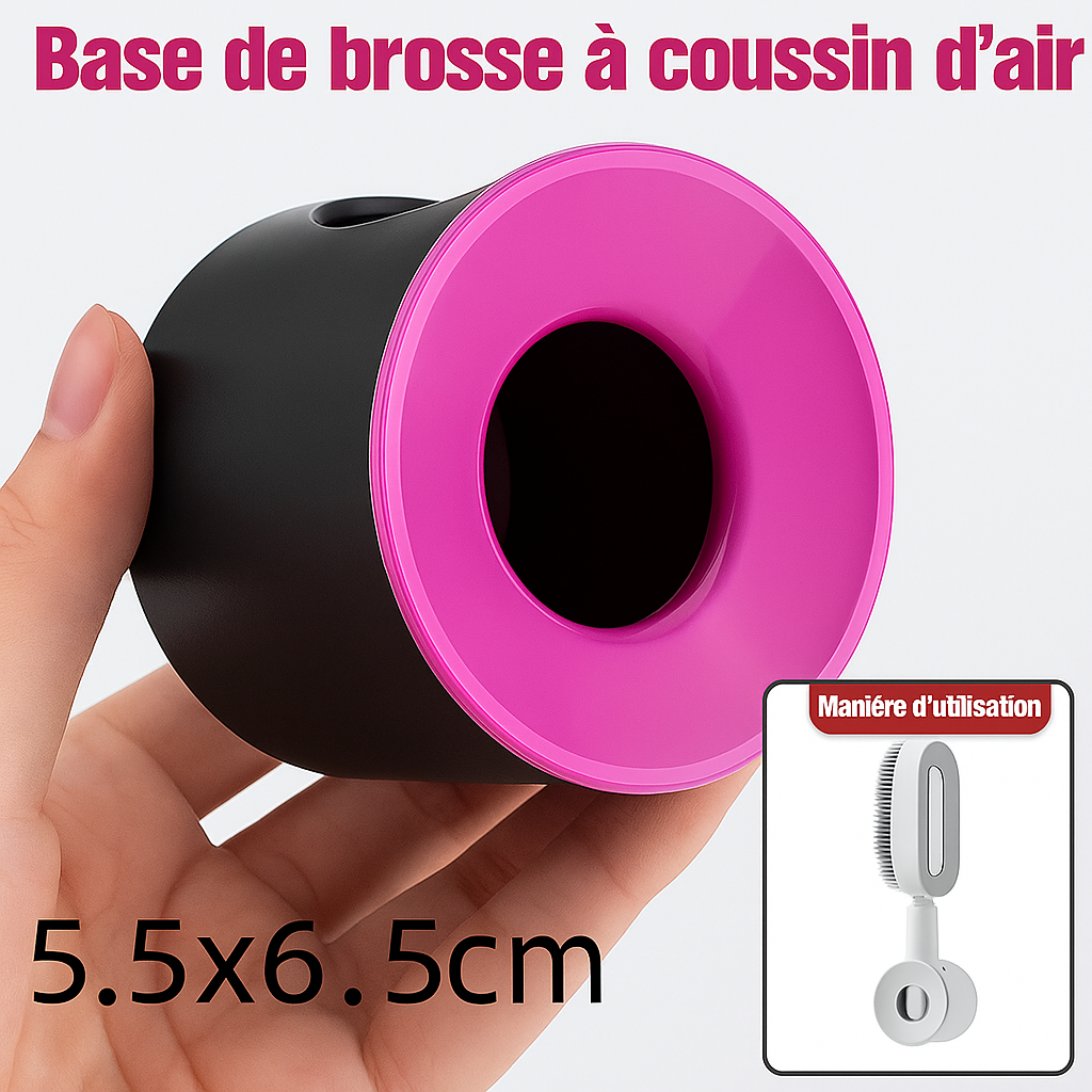 Brosse Éclat Auto-Nettoyante – Démêlez, Massez et Brillez en Un Clic !